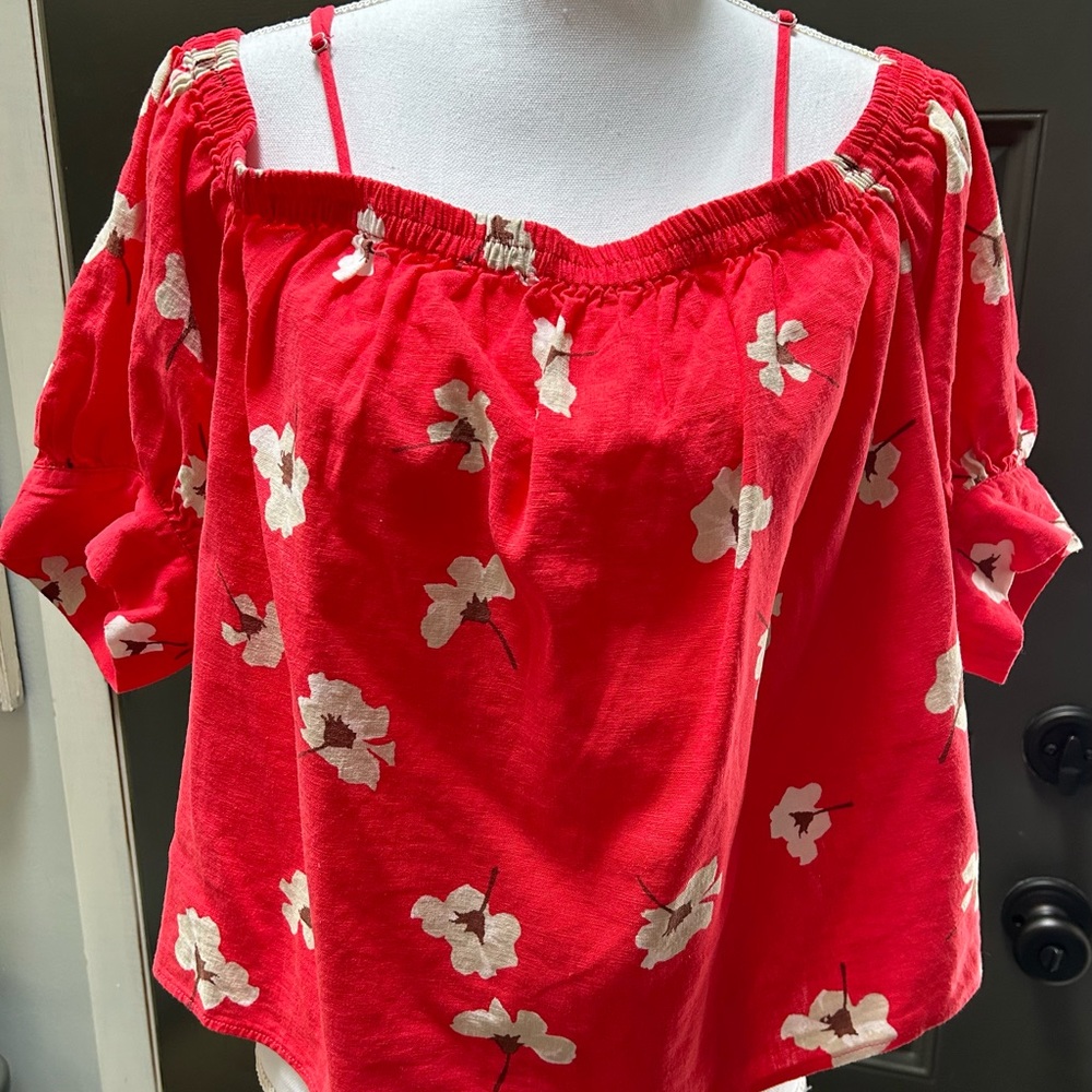 Women’s Universal Thread Floral Off Shoulder Blouse NWT Size Large